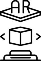 A black and white image of a box and a box vector