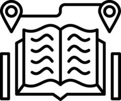 A book with a map pin on it vector
