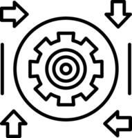 A black and white image of a gear wheel vector