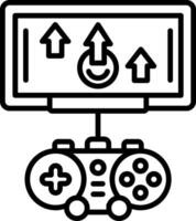 A black and white image of a game controller vector