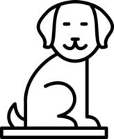 A dog sitting on a table with a white background vector