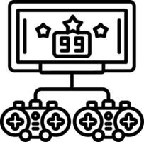 A black and white image of a game controller vector