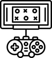 A black and white image of a game controller vector