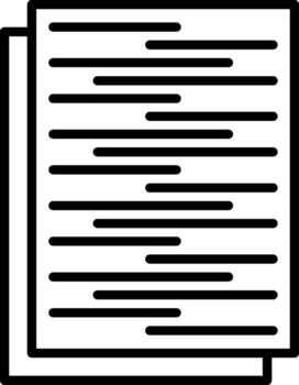 un sábana de papel con líneas en eso vector