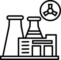 An icon of a factory with a fan and a chimney vector