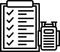 A checklist with a phone and a pen vector