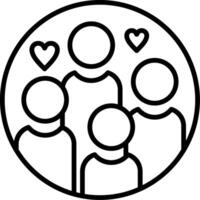 A black and white image of a circle with people in it vector