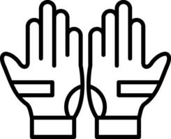 Two gloves with one hand on each side vector