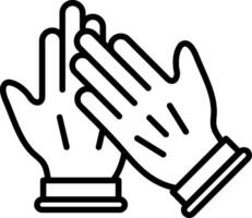Two hands clapping together on a white background vector