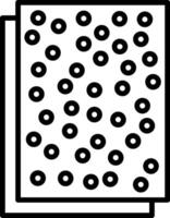 A black and white image of a square with circles vector
