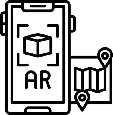 A smartphone with an ar app on it