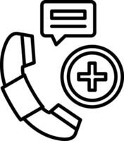 A phone and a plus sign icon vector