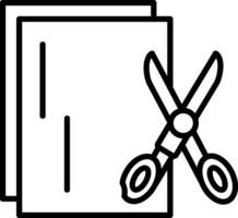 Scissors and paper icon on white background vector