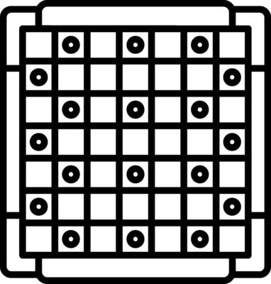 A square with dots on it
