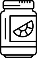 A jar of peanut butter with a lid on it vector