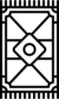 A square rug with a square pattern vector