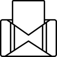 Mail icon with envelope vector