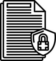 A document with a padlock and a padlock icon vector