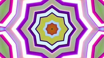 Shining colorful lights geometric kaleidoscope vj loop video