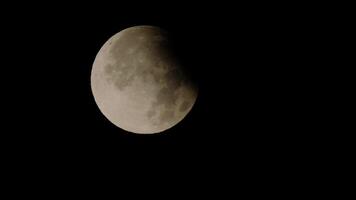 Full moon partial eclipse on September 18 2024 - 4x speed video