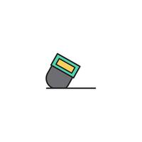 Animation of Eraser. suitable for education, school and science content. 2d animation 4k. Transparent Background video