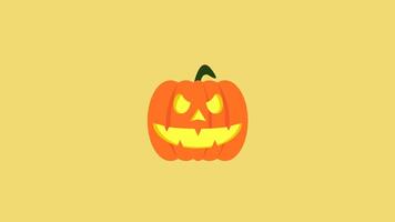 Animated Jack o Lantern Looks Like Breathing. Suitable to Place on Halloween Content and Halloween Event. video