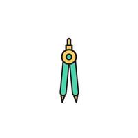 Animation of Geometry Tool. suitable for education, school and science content. 2d animation 4k. Transparent Background video