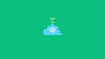 Cloud computing animation. Cloud connects digital devices, internet communication concept. Suitable for Business and Financial Content. 2d animation 4k. video