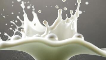 Capture the freshness with a splash of milk against a transparent clipping path. . video