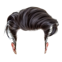 A man's head with a long hair style png