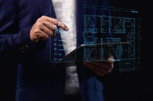 Explore the intuitive smart home interface and icons designed to seamlessly and easily manage all the connected devices in your home or building. photo