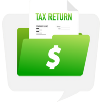 Flat icon. Tax return, great design for any purposes. File management. Business icon png