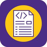 Header Code Filled Curve Icon vector