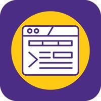 Meta Description Filled Curve Icon vector