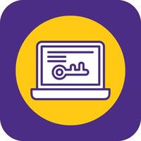 Keyword Stemming Filled Curve Icon vector