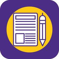 Blogger Filled Curve Icon vector