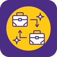 B2B Filled Curve Icon vector