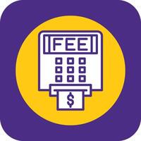 Atm Fees Filled Curve Icon vector