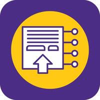 Interactive Content Filled Curve Icon vector