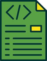 Header Code Filled Two Color Icon vector
