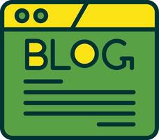 Blog Filled Two Color Icon vector