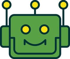 Bot Filled Two Color Icon vector