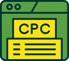 Cpc Filled Two Color Icon vector