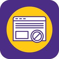 Ad Blocker Filled Curve Icon vector