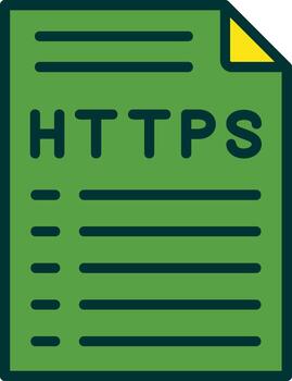 Https Filled Two Color Icon vector