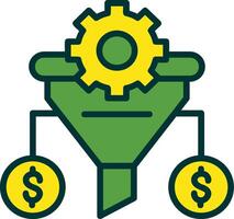 Conversion Rate Filled Two Color Icon vector