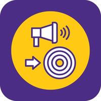Call To Action Filled Curve Icon vector