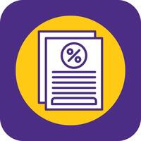 Commission Filled Curve Icon vector