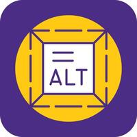 Alt Text Filled Curve Icon vector