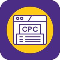 Cpc Filled Curve Icon vector